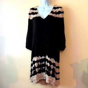 Gypsy 05 Tie Dye Black Drop Waist Dress Sz XS